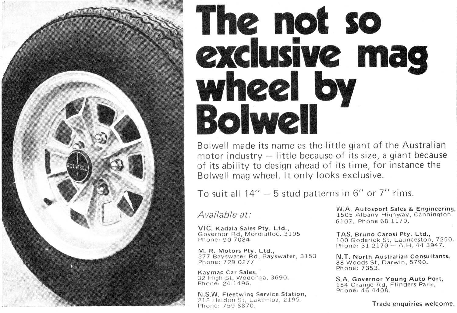 1972 Bolwell Mag Wheels